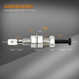 MACHSWON 3Pcs Car Door Pin Switch 12VDC 20A Car Hood Jamb Auto Alarm Security Adjustable Momentary ON Off for Trunk