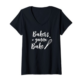 Womens Bakers Gonna Bake Funny Bakers V-Neck T-Shirt