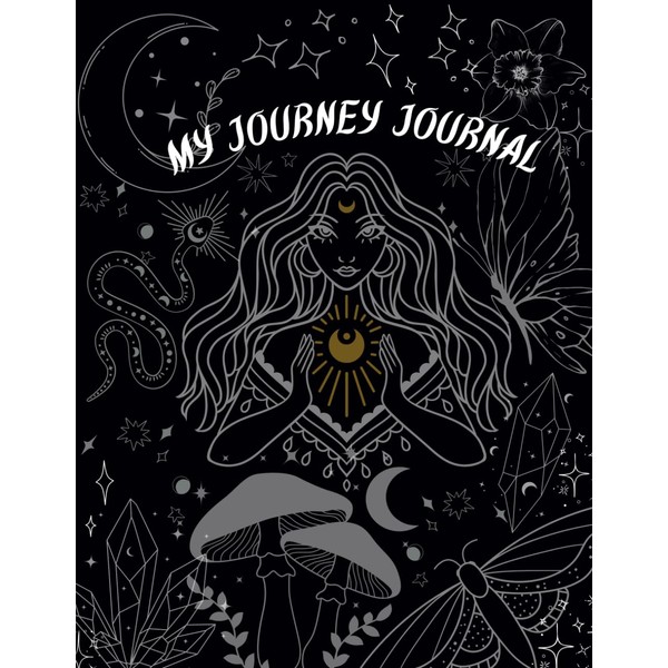 My Journey Journal: Witchy-Vibe Semi-Prompted Daily Journal for Adults Who