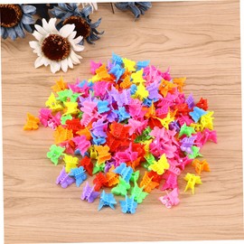 TOVINANNA Set of 100 Mini Hair Claw Clips Butterfly Clip Barrettes Hairpins in Perfect for Women Girls Random Color