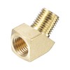 sourcing map Brass Hose Fitting Elbow 1/4 NPT Male to