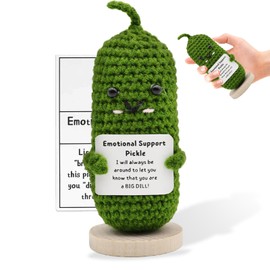 UOY Emotional Support Pickle, Pocket Hug Positive Pickle, Mini Plush Figures, Funny Cucumber Doll, Pickle Ornament Gift, Emotional Pickle for Friends and Parents