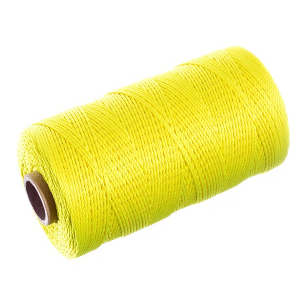 Braided Nylon Mason Line - Twine Cord (1000 Feet, Fluorescent Yellow)