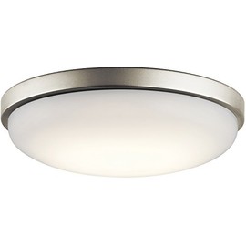 Kichler 10764NILED Flush Mount, 1 Light LED 23 Watts, Brushed Nickel