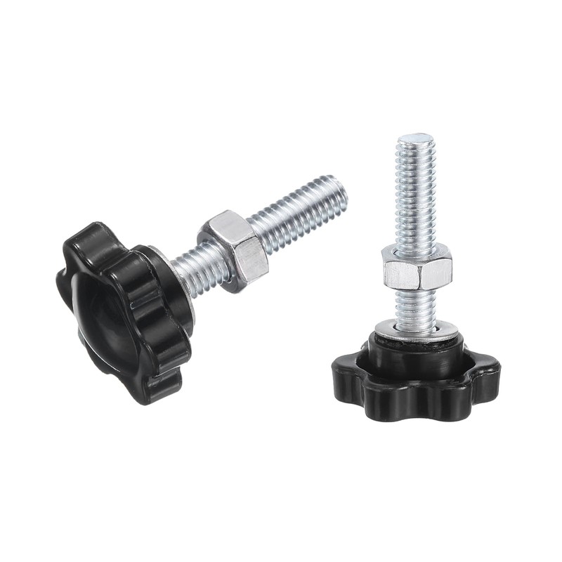 sourcing map 20pcs Star Clamping Knobs with Nuts Washers, M6