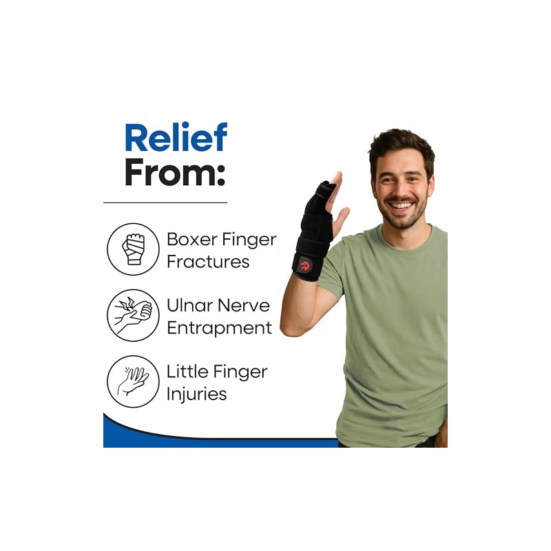 Pinky Finger Splint Boxer Fracture Brace | Ulnar Gutter Splint