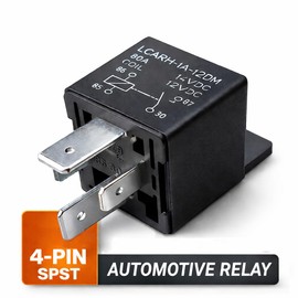 MGI SpeedWare 80 Amp Relay 12v, Heavy-Duty 4-Pin SPST 2-Pack (with Socket)