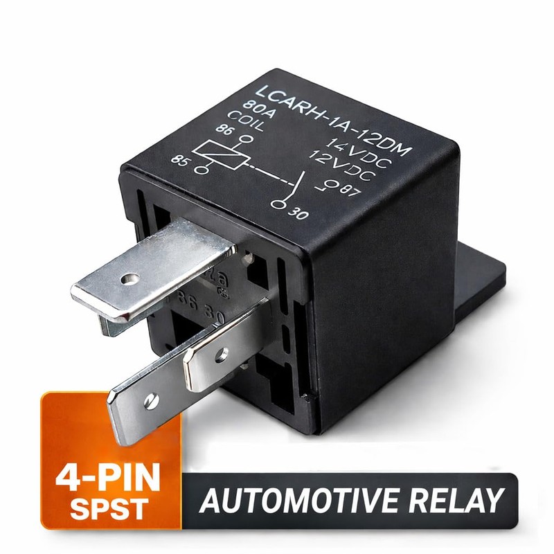 MGI SpeedWare 80 Amp Relay 12v, Heavy-Duty 4-Pin SPST 2-Pack