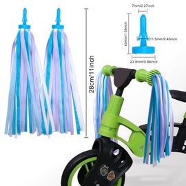 GUIZIYAO Pack of 2 Children's Bicycle Streamers, Bicycle Accessories Children, Colourful Handlebar Fringes, Children's Handlebar Fringes, Bicycle Handlebar Streamers, for Children's Bicycles