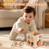 CLIUNT Montessori Motor Skills Cube, 6-in-1 Activity Cube, Baby Toy,
