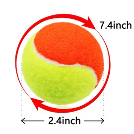 AXKAL Tennis Balls Bulk Orange for Kids Dogs Practice Low Compression Stage 9 16 Pack, Tennis Balls Non Slip Rubber Good for Beginner Training Ball Tool (9 Pack-Orange)