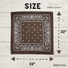 MDSTYLE 100% Cotton Bandana for Men & Women 22" x