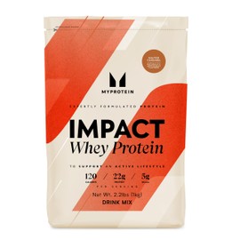 Myprotein Impact Whey Protein Powder, 2.2 Lbs (31 Servings) Salted Caramel, 22g Protein & 5g BCAA Per Serving, Shake for Superior Performance