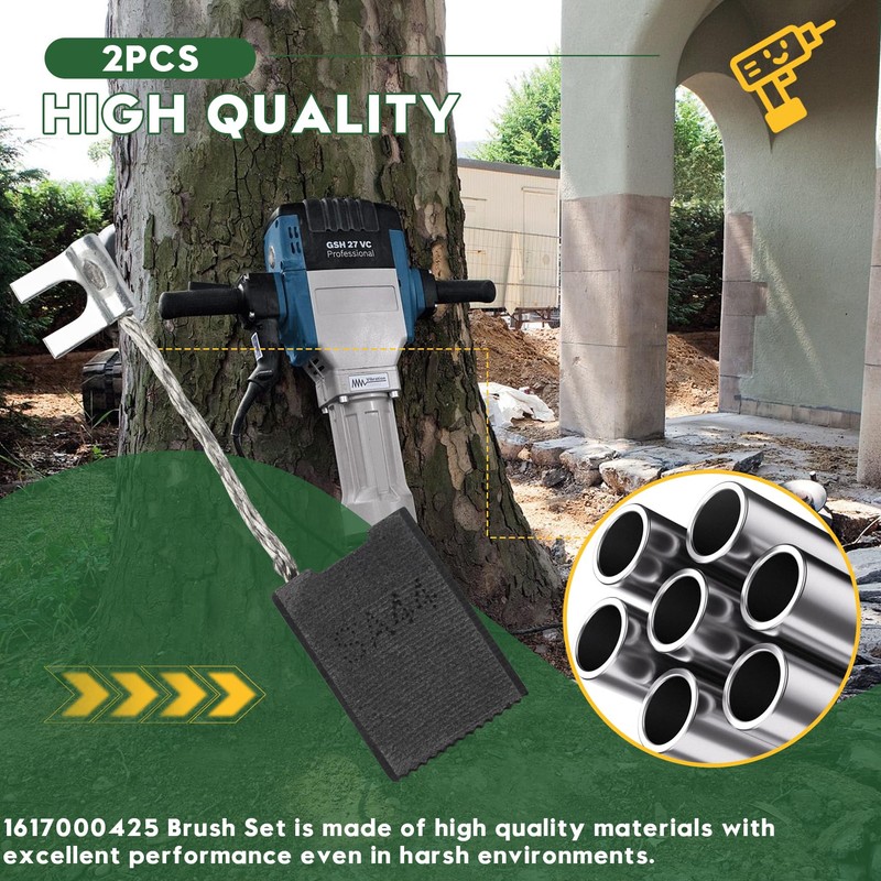 1617000425 Carbon Brush Set 6x16x22mm Compatible with Bosch GSH27, BH2760,