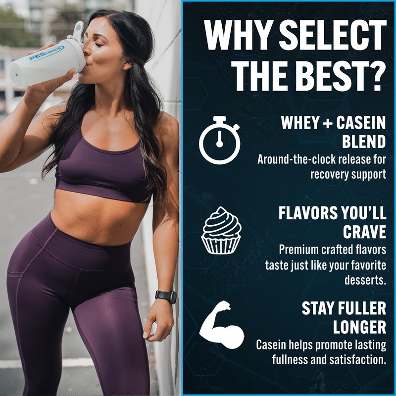 PEScience Select Protein Powder, Whey and Casein Blend, Clean Protein