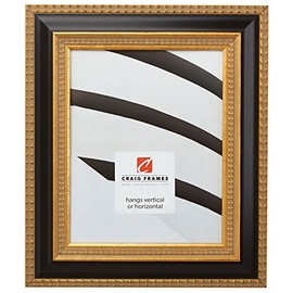 Craig Frames 6436 12 by 16-Inch Picture Frame, Ornate Finish, 2.25-Inch Wide, Gold with Black