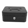 Small Locking Cash Box Portable Double Layers Safe Metal Money