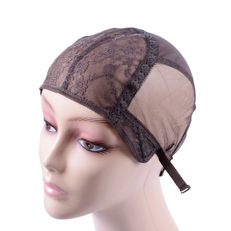 Peluca de encaje doble para hacer pelucas con correas ajustables