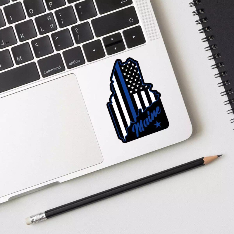RetroPlanet Maine Supports Police Die Cut Vinyl Sticker