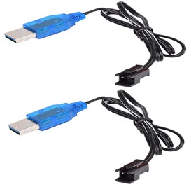 MGBISYI 2 Pack 3.7V Charger Battery Cable for USB Electric Rc Toys Airplane Model Music Machine Charger