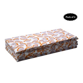 Gfi linen clubs Elegance Abstract Design Premium Printed Napkins Dinner Napkins Cloth Napkins Size 18x18 inch Set of 2 serviettes Dinner linens Cloth Kitchen Home Decorative Washable Napkins