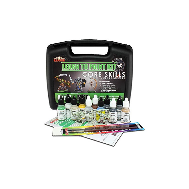 Reaper Miniatures 08906 Learn to Paint Kit Core Skills, Master