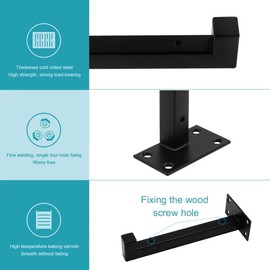 Soportes para Estantes,Accesorios Flotantes,Soporte Flotante Industrial,Montado en la Pared,Resistentes Soportes de Estantes Rústicos, Estantes Decorativos,con Tornillos,Libro de 4 Unidades (30CM)