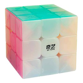AMAZA 3x3 Speed Cube QiYi Toys 3x3x3 Warrior W Jelly Magic Cube Puzzles Transparent Pastel Color