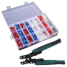 ENN LLC Crimp Terminal Set 1000pcs Wire Connector Kit with Crimping Pliers Y Type Terminal R Terminal Round Terminal