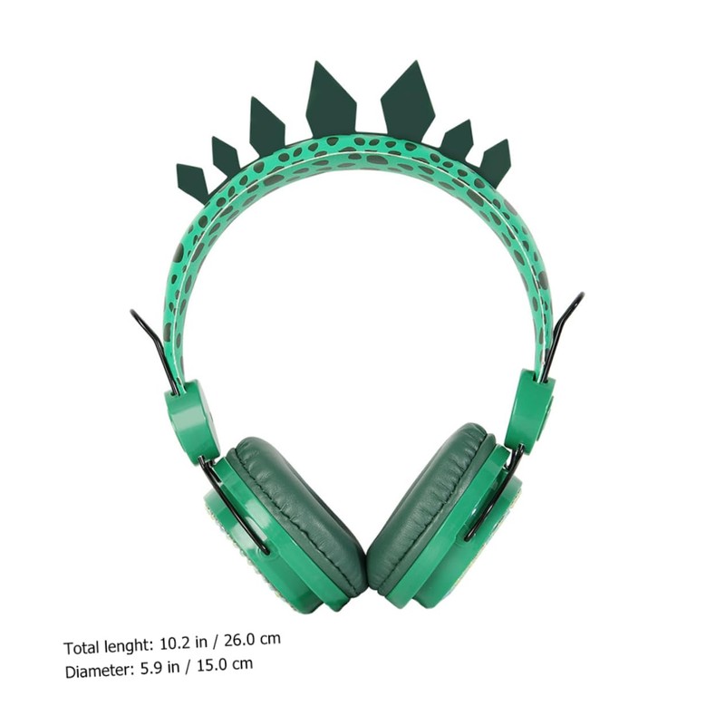 SHINEOFI Rhinestone Dinosaur Headset with Microphone Over Ear Headphones for