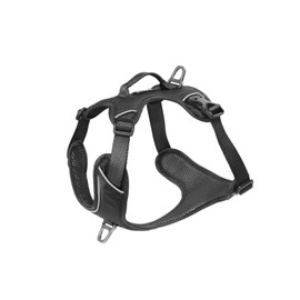 KYFLIE - No-Pull Reflective Dog Harness for Training & Daily Walks - Adjustable & Breathable Y Harness - Front & Back Leash Attachments - Control & Assistance Handle - L - Black