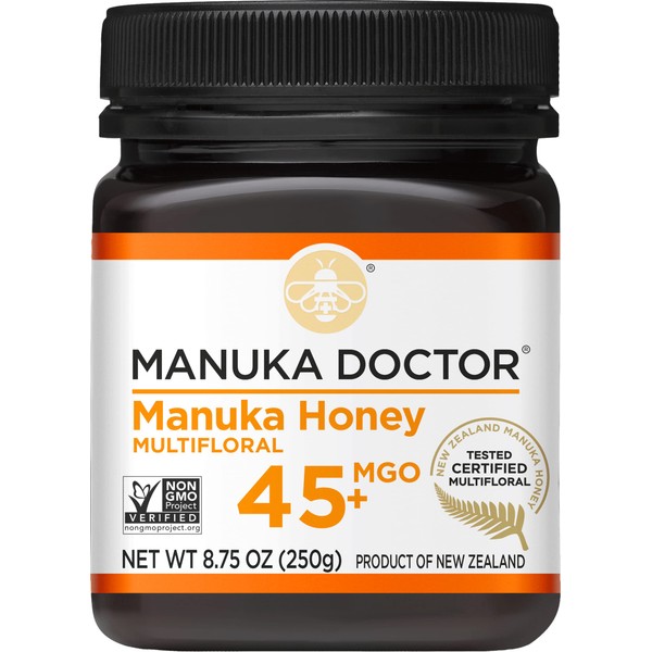 Manuka Doctor Manuka Doctor Premium New Zealand Multifloral Manuka Honey Mgo 45+, 8.75oz (250g), 8.75 Ounce