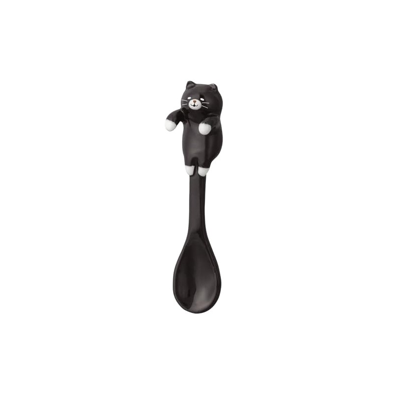 Deco Corporation Nekochill Tail Cat Spoon, Kuro Size: Approx. W2.7