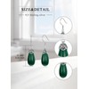 Jade Filigree Teardrop Drop Dangle Earrings for Women 925 Sterling