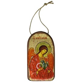 Saint Michael Wooden Greek Christian Orthodox Wood Icon Ornament - 87027 - Museum Icons by G.DeBrekht