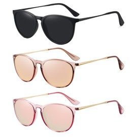 WOWSUN Retro sunglasses womens 2024 trendy round classic glasses