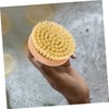 PACKOVE Portable Round Bath Brush with Sturdy Handle for Exfoliating