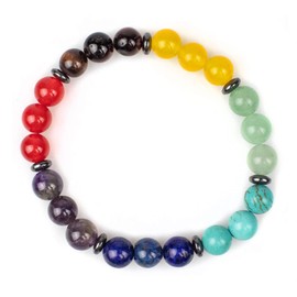 Myga Bead Bracelets - Jewellery with Natural Healing Crystals for Health and Wellbeing - Gemstones with Strengthening and Balancing Properties - Ideal for Casual Wear & Gifting - Chakra