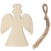 30 Pieces Wooden Angel Shape Cutouts Crafts Blank Wood Hanging