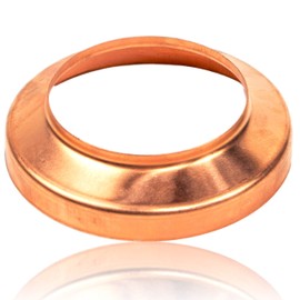 FVLFIL Copper Standpipe Cap 100/116 Flat - Rosette for a Clean Transition from Downpipe to Standpipe, Cover Rosette for Rain Pipes