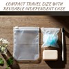 24 Pack Travel Size Loofah Individually Wrapped, Small Shower Puff