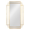 Creative Co-Op Metal Wall Mirror with Reclaimed Wood Border, Gold
