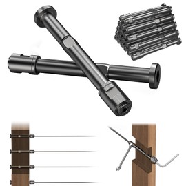 [Patent] BLIKA 20 Pack 1/8" Black Swageless Invisible Cable Railing Kits for Deck Stair Railing, T316 Stainless Steel, Swageless Cable Fittings for 2"x2" Wood/Metal Posts, Black Cable Railing Hardware
