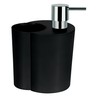 Spirella Sun & Moon 2in1 Soap Dispenser & Tumbler, Black,