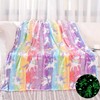 Children's Cuddly Blanket, Unicorn Blanket, Glow in the Dark, Unicorn