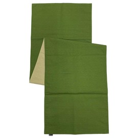 fabrizm 1085-gr table runner made in japan 40 x 150 cm tsuugi reversible grass x flax