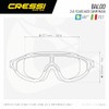Cressi Wide View Swim Mask for Kids Aged 2, 3,