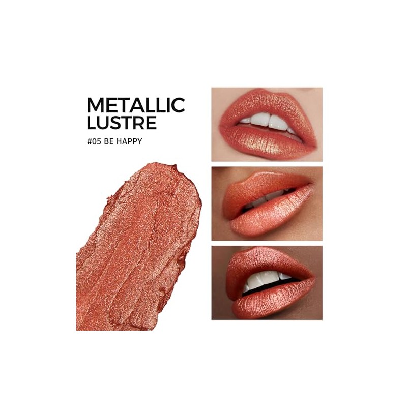 Anglicolor Labial Naranja MetáLico Nacarado Brillo 3D Hidratante