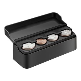SINGARO SINGARO Coin Holder for Car, Coin Change Organizer Compatible with Coins of Different Sizes, Dash-Mounted Holder Suitable for Most Cars, Trucks(Black)