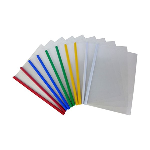 Cypress Lane Slide-Grip Clear Report/Presentation/Thesis/File/Document/Paper/Brochure/Resume Covers with Sliding Bar. Letter